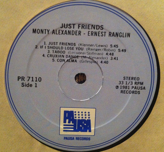 Monty Alexander - Ernest Ranglin : Just Friends (LP, Album)
