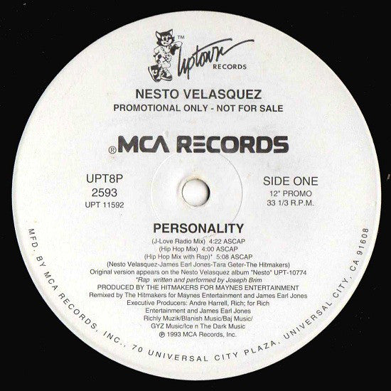 Nesto Velasquez : Personality (12", Promo)