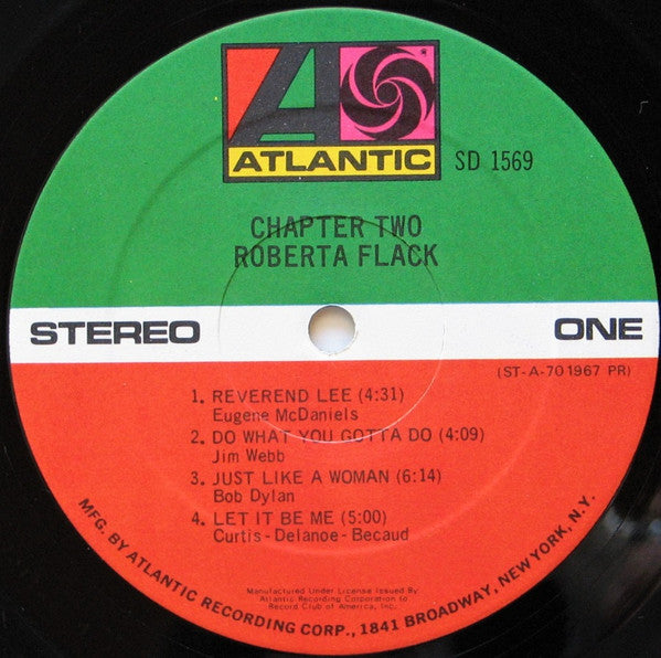 Roberta Flack : Chapter Two (LP, Album, Club, Rec)