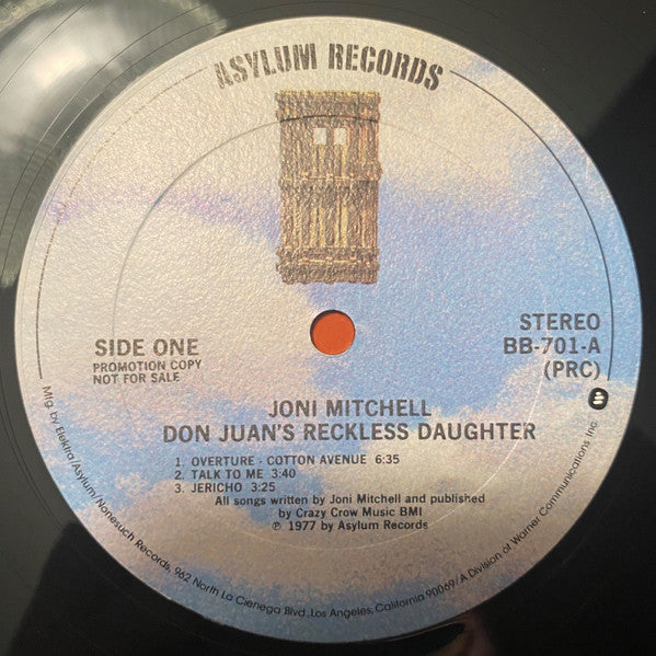 Joni Mitchell : Don Juan's Reckless Daughter (2xLP, Album, Promo, PRC)