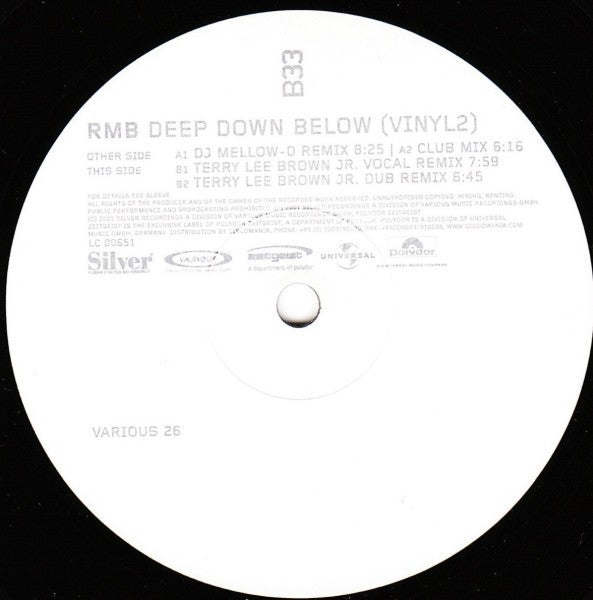 RMB : Deep Down Below (12")