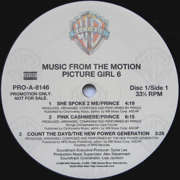 Various : (Music From The Motion Picture) Girl 6 (2xLP, Comp, Promo)