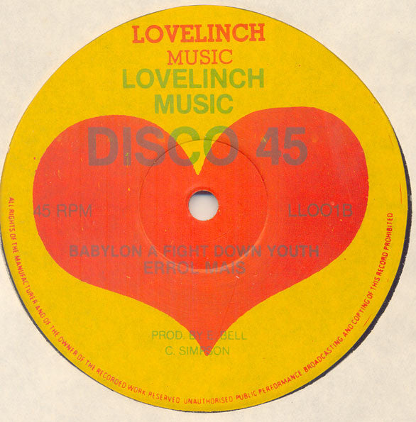 Michael Prophet / Errol Mais : The Woman I Love / Babylon A Fight Down Youth (12")