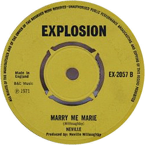 Neville* : I Love Jamaica (7")