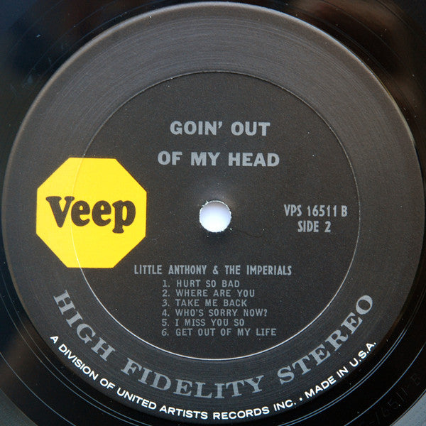 Little Anthony & The Imperials : Goin Out Of My Head (LP, Album, RE, Pit)