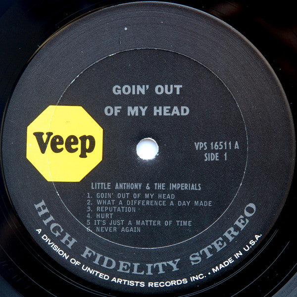 Little Anthony & The Imperials : Goin Out Of My Head (LP, Album, RE, Pit)