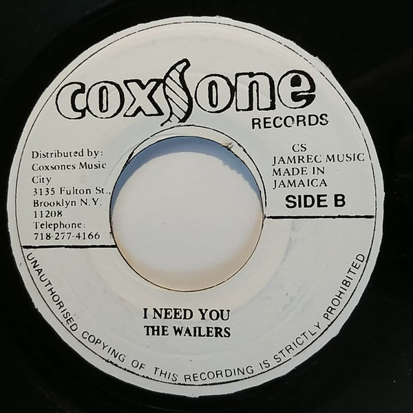 Ken Boothe / The Wailers : Don't Want To See You Cry / I Need You (7", RE)