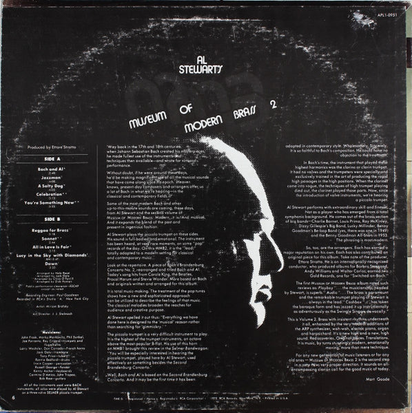 Al Stewart (3) : Al Stewart's Museum Of Modern Brass 2 (LP)