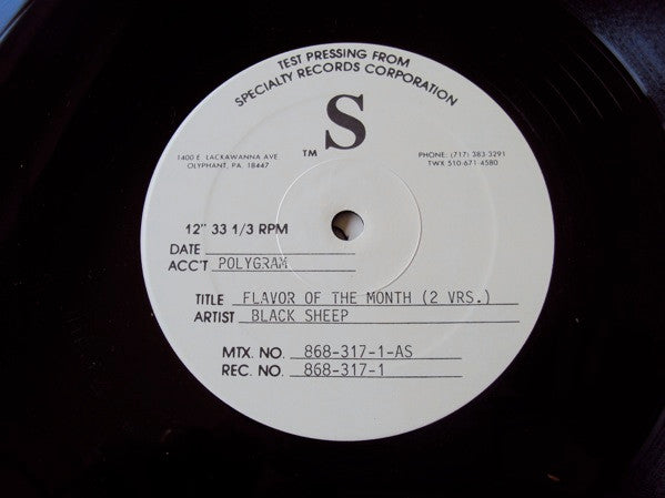 Black Sheep : Flavor Of The Month (12", TP)