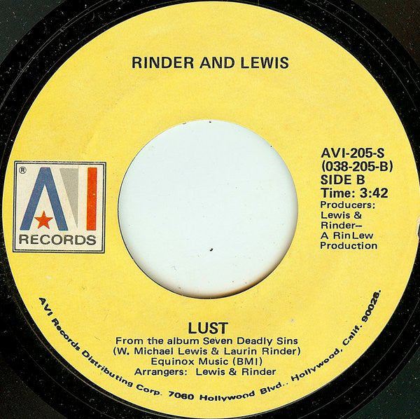 Rinder And Lewis* : Envy (Animal Fire) (7", Styrene, She)