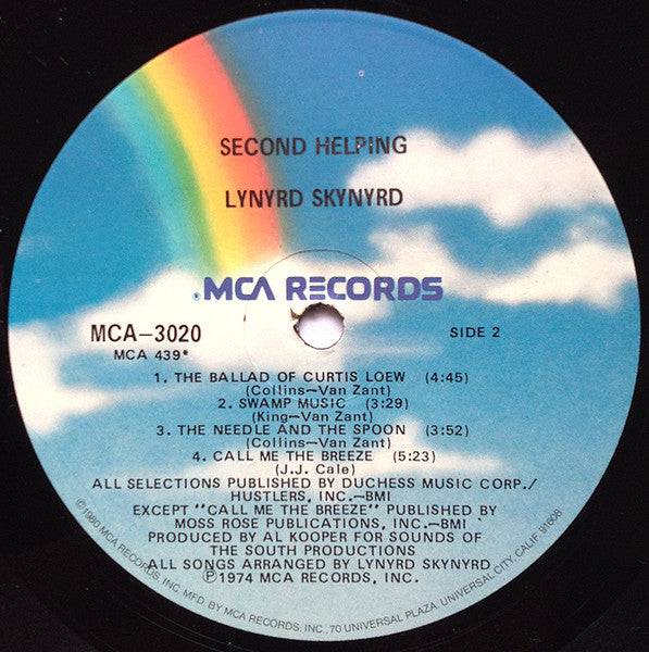 Lynyrd Skynyrd : Second Helping (LP, RE, Glo)