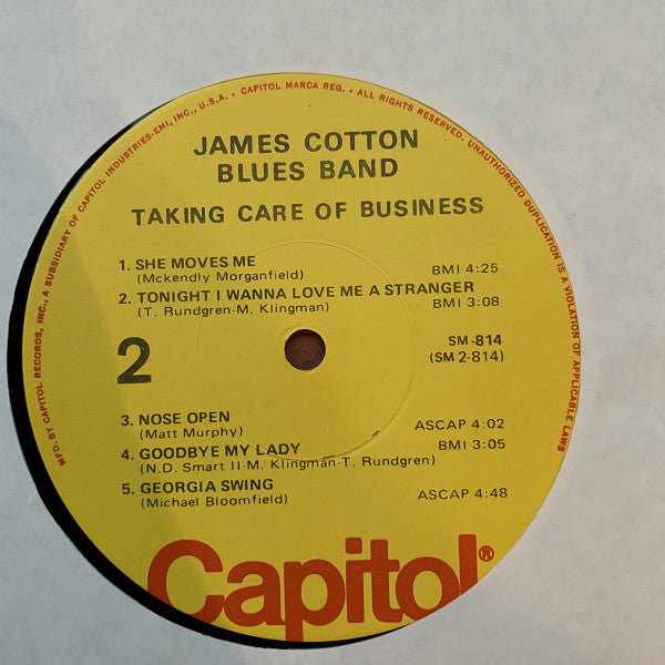 James Cotton Blues Band* : Taking Care Of Business (LP, Album, RE, Jac)