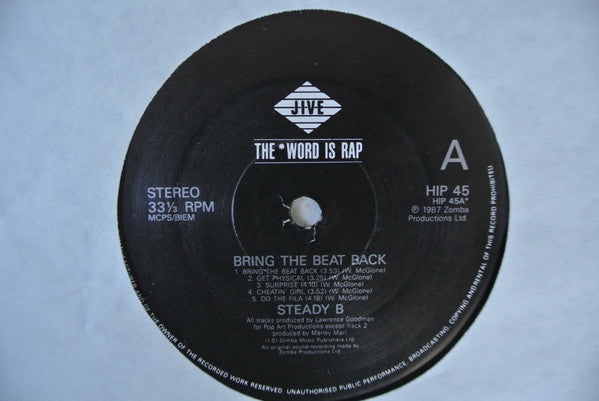 Steady B : Bring The Beat Back (LP, Album, Bla)