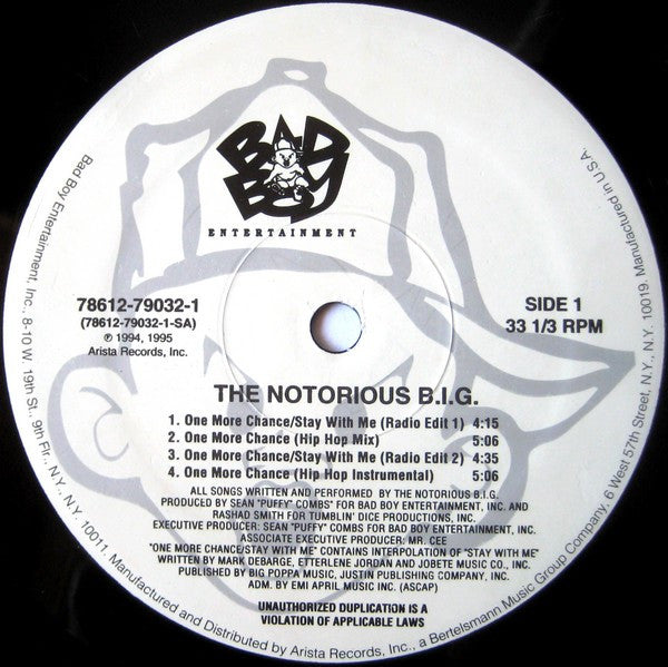 The Notorious BIG* : One More Chance (12")