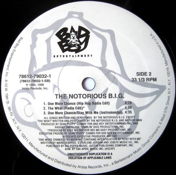 The Notorious BIG* : One More Chance (12")