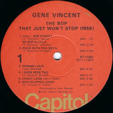 Gene Vincent And His Blue Caps* : The Bop That Just Won't Stop (1956) (LP, Comp, Mono, RE)