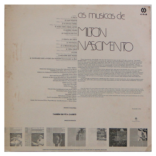 Talento Brasileiro : As Musicas De Milton Nascimento  (LP)