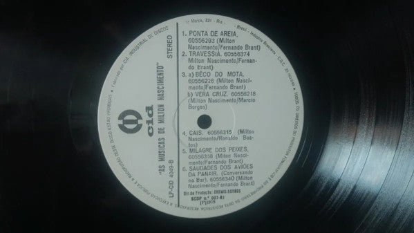 Talento Brasileiro : As Musicas De Milton Nascimento  (LP)