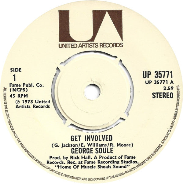 George Soule : Get Involved (7", Single)