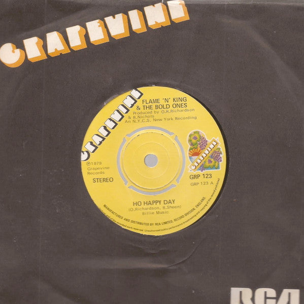 Flame 'N' King & The Bold Ones : Ho Happy Day (7")