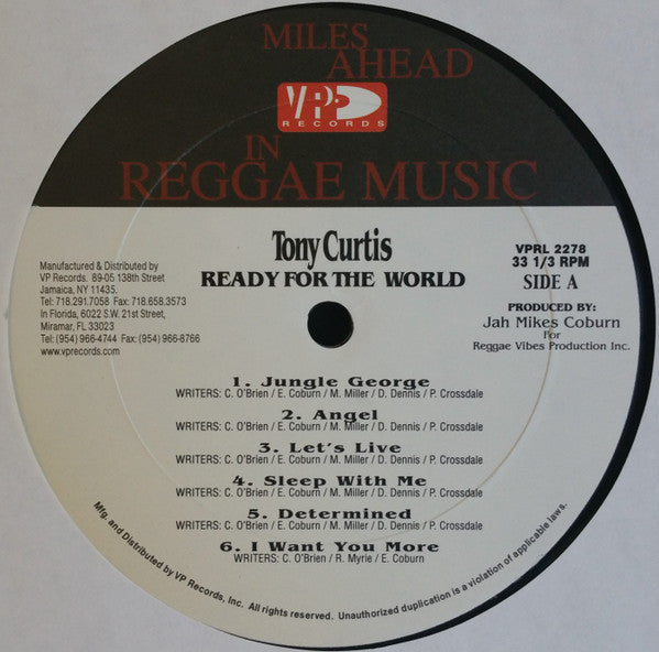 Tony Curtis : Ready For The World (LP, Album)
