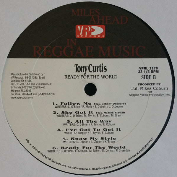 Tony Curtis : Ready For The World (LP, Album)