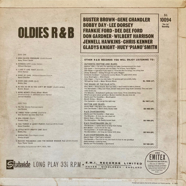 Various : Oldies R & B (LP, Comp, Mono)