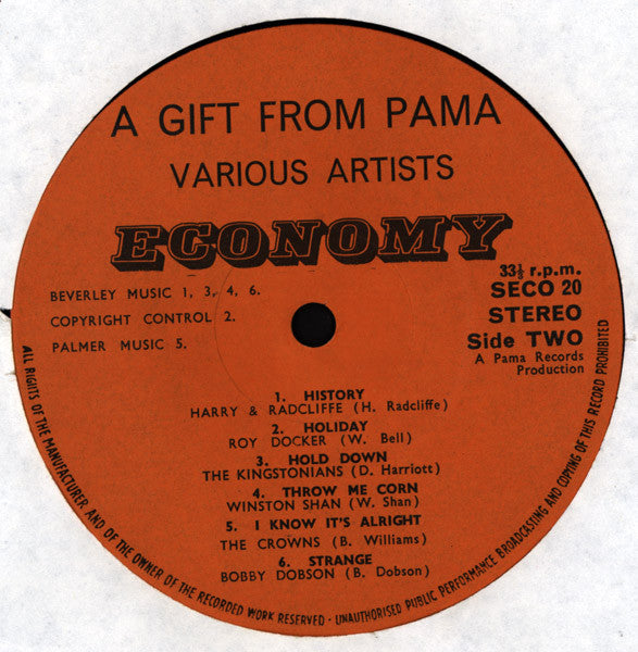 Various : A Gift From Pama (LP, Comp)