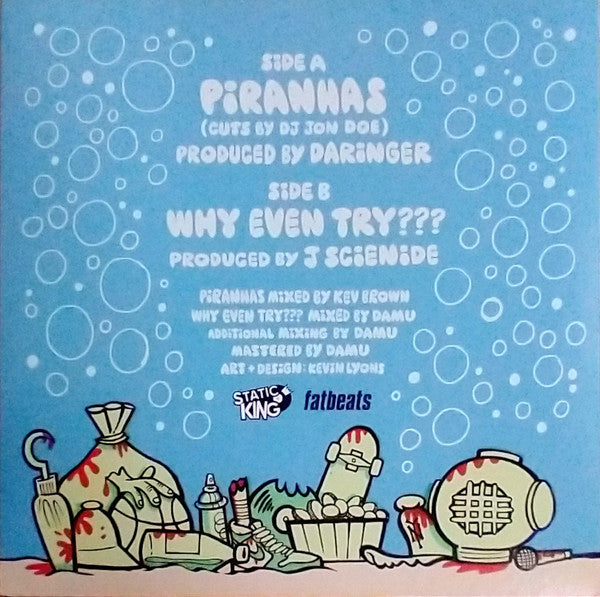 J. Scienide* / Daringer : Piranhas (7", Blu)