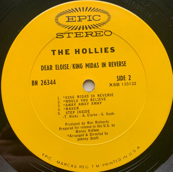 The Hollies : Dear Eloise / King Midas In Reverse (LP, Album, Pit)