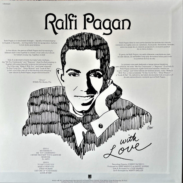 Ralfi Pagan : With Love / Con Amor (LP, Album, RE)