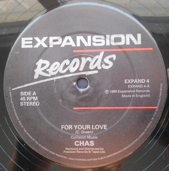 Chas (4) : For Your Love (12")
