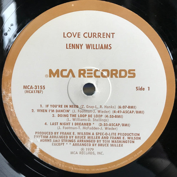 Lenny Williams : Love Current (LP, Album, Pin)