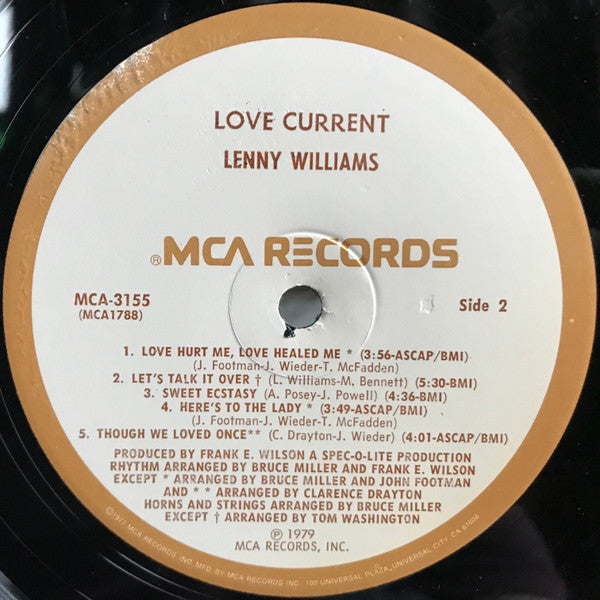 Lenny Williams : Love Current (LP, Album, Pin)