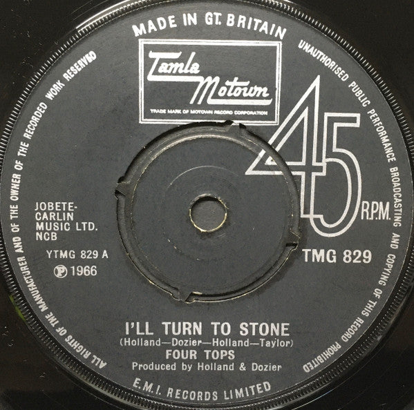 Four Tops : I'll Turn To Stone (7", Single)