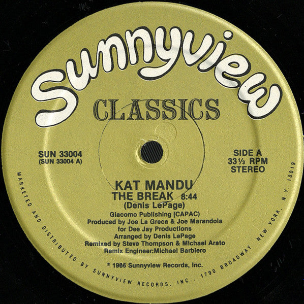 Kat Mandu / The Sunshine Band : The Break  / Black Water Gold  (12")