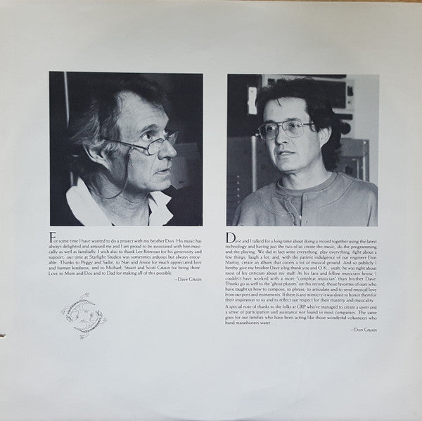 Dave Grusin And Don Grusin : Sticks And Stones (LP)