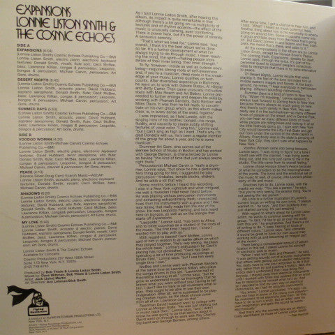 Lonnie Liston Smith & The Cosmic Echoes* : Expansions (LP, Album, RE, Gat)