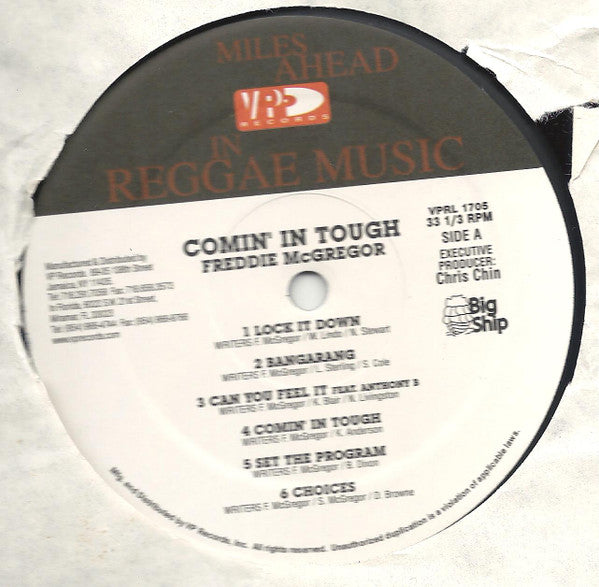 Freddie McGregor : Comin' In Tough (LP, Album)