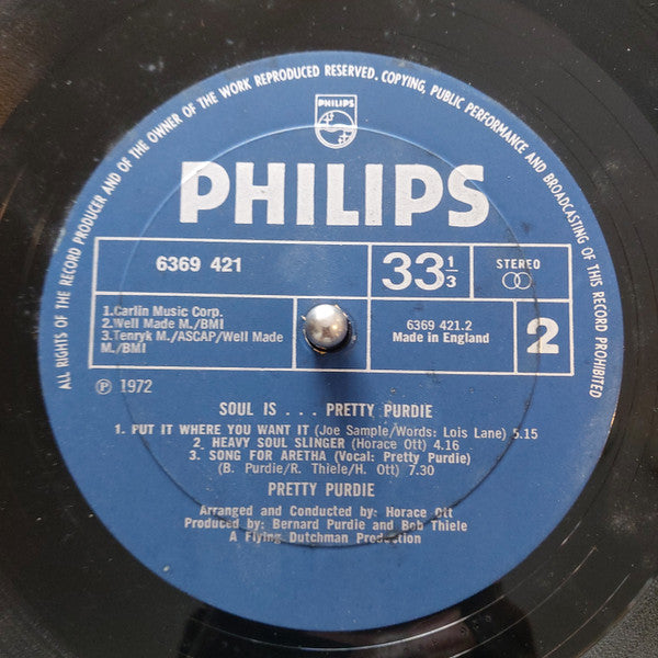 Bernard Purdie : Soul Is... Pretty Purdie (LP, Album, Pre)