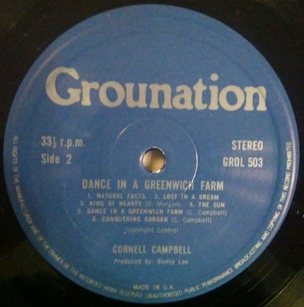 Cornell Campbell : Dance In A Greenwich Farm (LP, Album, Mono)