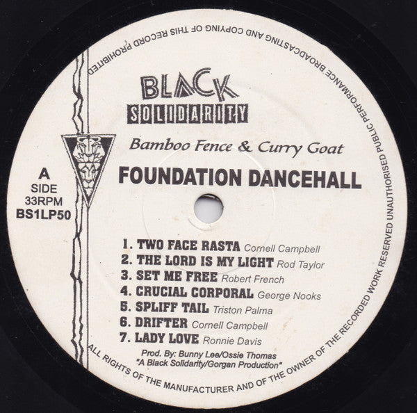 Various : Bamboo Fence & Curry Goat - Foundation Dancehall (LP, Comp)