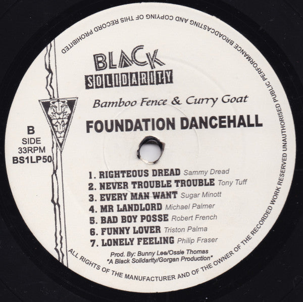 Various : Bamboo Fence & Curry Goat - Foundation Dancehall (LP, Comp)
