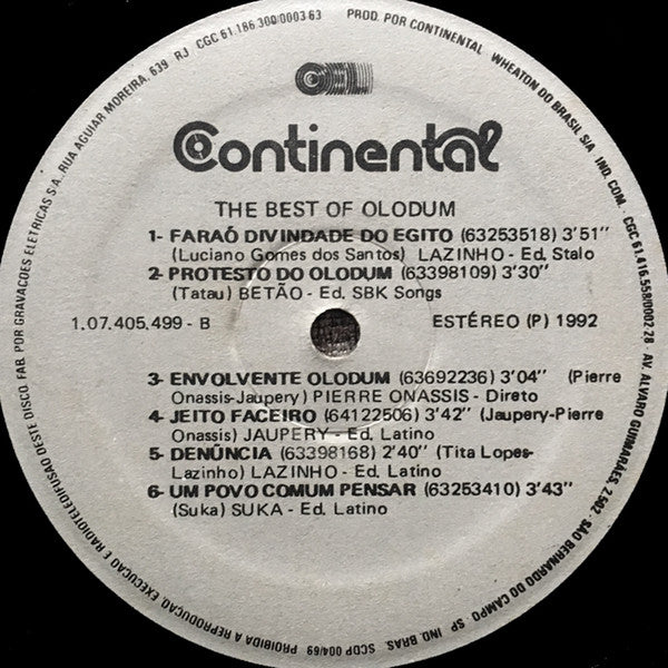 Olodum : The Best Of Olodum (LP, Comp)