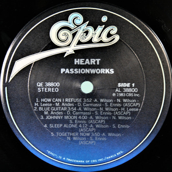Heart : Passionworks (LP, Album, Pit)