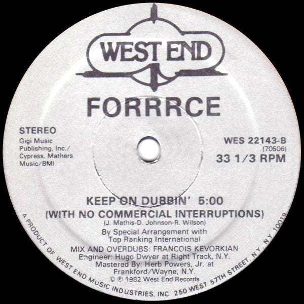 Forrrce : Keep On Dancin' (12", Single)