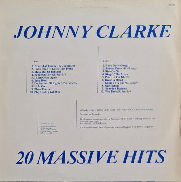 Johnny Clarke : 20 Massive Hits (LP, Comp)