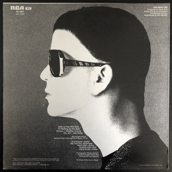 Lou Reed : Lou Reed Live (LP, Album)