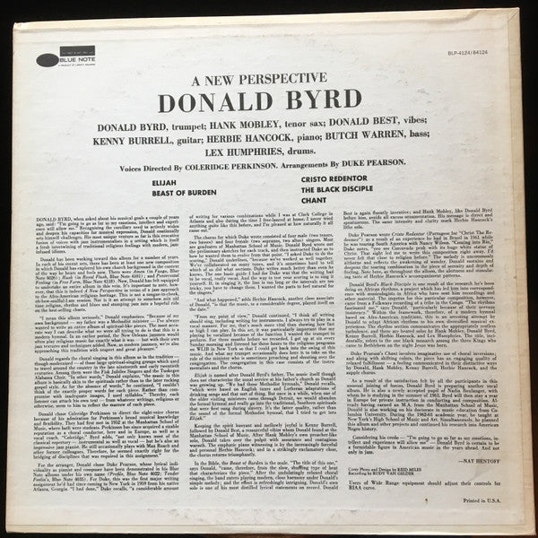 Donald Byrd : A New Perspective (LP, Album, RE)