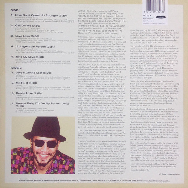 Jeffree* : Love Don't Come No Stronger The Best Of Jeffree (aka Jeff Perry) (LP, Comp)